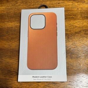Modern Leather Case for iPhone 6.1" Pro 2023 - Orange